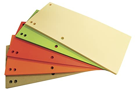 OFFICER PRODUCTSPRODUCTS 21070035-99 Trennstreifen aus Recycling-Karton, 1/3A4, 235 x 105 mm, 100 Stück, sortiert, 235x105mm