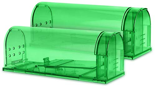 Navaris 2X Trappola per Topi e Piccoli roditori - Set trappole per catturare topolini Senza ucciderli - Mouse Trap Riutilizzabile Interno Esterno