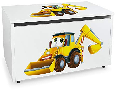 Leomark Holzspielzeugkiste auf Rädern, Spielzeugkiste aus Holz