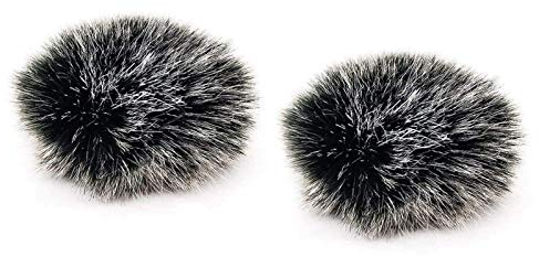 2 paravento in pelliccia per microfono, parabrezza in pelliccia, protezione antivento Lavalier, mini filtro anti-vento, filtro pop, protezione dal vento per esterni (0,5 cm)