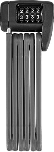 ABUS Faltschloss Bordo Lite 6055C - mit SR-Halterung - Extra-leichtes Zahlenschloss, ideal für Rennräder - ABUS-Sicherheitslevel 7 - 60 cm - Schwarz