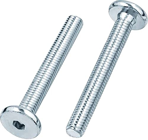 M6 (6 mm x 60 mm), vite a testa piatta per mobili, con filettatura metrica, bulloni completamente filettati, per mobili, lettini, lettini e sedie, confezione da 12