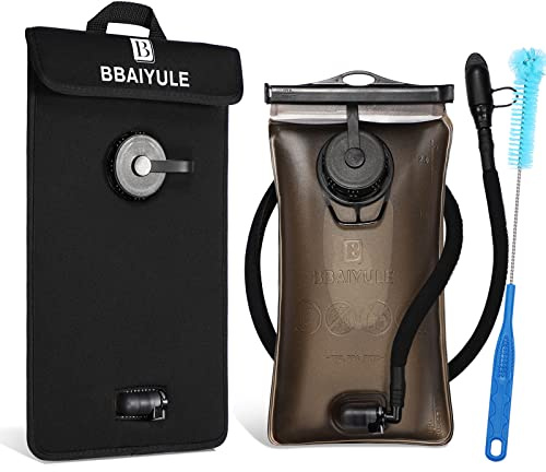 BBAIYULE® Vessie d'hydratation 2L/3L, Sac à Dos d'hydratation sans BPA & sans goût, Sac d'hydratation en Option avec Sac Isolant, Poche à Eau, système d'hydratation avec 2 Ouvertures pour Courir
