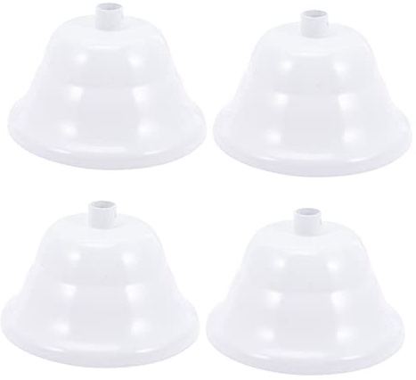 DOITOOL 4 Stück Kronleuchter Deckenbaldachin 90mm Weiß Kunststoff Deckenleuchten Abdeckplatte Für Pendelleuchten Wohnzimmer Und Flur