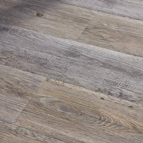 neu.holz Vanola Vinylgolv, laminat, självhäftande, halkfri och antiallergisk golvbeläggning, PVC-plattor 0,975 m², kalkad ek (Limed Oak)