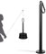 ZJRung 32cm Fitness Hantelscheibe Ladestift mit 8cm Tragende Karabinerhaken Schwarzes Home Gym Workout Gewichte Hubhalter für Fitness Muskelaufbau