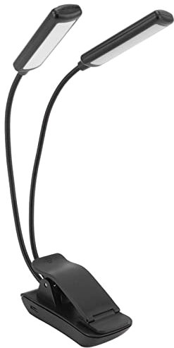 Topyond LED-Leselampe, USB Wiederaufladbar, Augenschutz, Clip-on-Dual-Buchlampe, 360° Flexibler Schwanenhals Für Studium, Camping Und Lesen, Schreibtischlampe, Tischlampe
