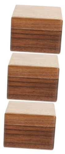 VALICLUD 3 Stücke Box Stilvolle Boxen Holz Schmuck Veranstalter Multi-verwenden Container Zarte Handwerkskunst