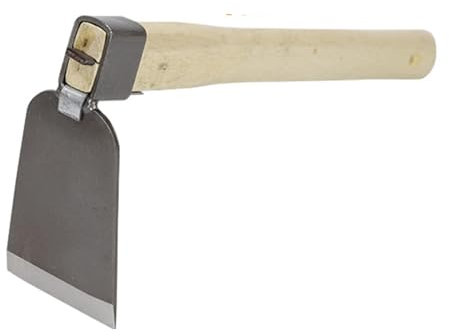 bephible Manual Weeding Tool for Digging Heavy-Duty Steel Garden Hand Hoe with Wooden Handle Lightweight Gardening Planting Farming Outdoor A