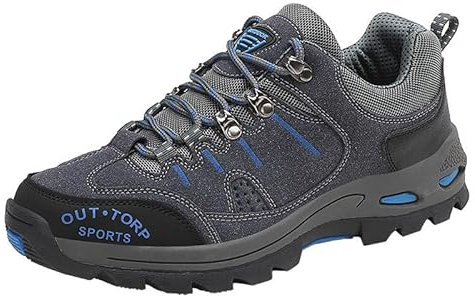 FNKDOR Wanderschuhe Herren Wasserdicht Atmungsaktiv rutschfest Leichte Hiking Schuhe Outdoorschuhe Trekkingschuhe (Grey, 43)