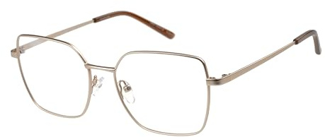 DAKOTA Brille mit Sehstärke für Damen optional mit Sonnenbrillentönung oder Blaulichtfilter, Quadratisch, gefertigt aus Metall (inklusive Brillenetui)