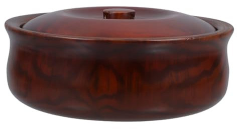 SHOWERORO Wooden Snacks Box with Cover Retro Fruit Bowl for Home Store Lightweight Wooden Design Safe Snack Holder for Fruits and Treats