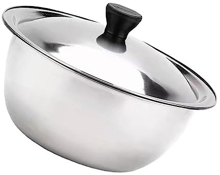 MOLUCKFU Küchen-rührschüssel Edelstahl Mit Deckel Schmalzbehälter Für Reiswaschen Nudelkochbehälter Lebensmittelbehälter