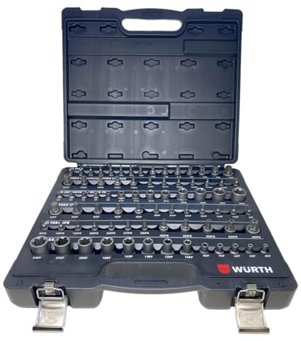 Würth Steckschlüssel Bit Satz 77 Teile im praktischen Koffer TX IP IPR Plus Bits Nussatz Kasten 09651777