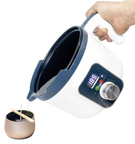 Handnatur Digital Wax Melter for Candle Making with Spout, Electric Wax Melting Pot with Temperature Control, Candle Heater with Constant Temperature to Keep Warm