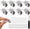 Set of 8 Swivel Castor Wheels for Trolley Wheels for Furniture Casters, 25mm Small Heavy Duty Swivel Casters Castors with Rubber Base for Move Heavy Objects