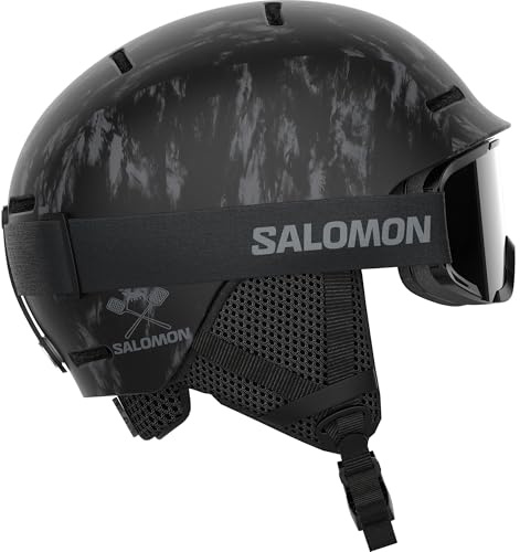 Salomon PLAYER COMBO Helmet, Kids Ski and Snowboard Helmet For Snowboarding, Mountain Safety, Outdoor Sports