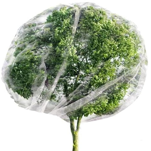 Vogelschutznetz, Pflanzenabdeckung zum Schutz von Pflanzen, Früchten, Blumen, weiche Pflanzenschutzabdeckungen, Vogelschutznetz, weißes Netz (8 m x 8 m, Weiß)