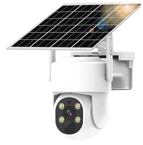 Telecamere di sicurezza wireless per esterni Telecamera solare da 5 MP Batteria da 10800 mAh Telecamere IP di sorveglianza PTZ Telecamera IP senza fili PIR for tracciamento umano CCTV Telecamera imper