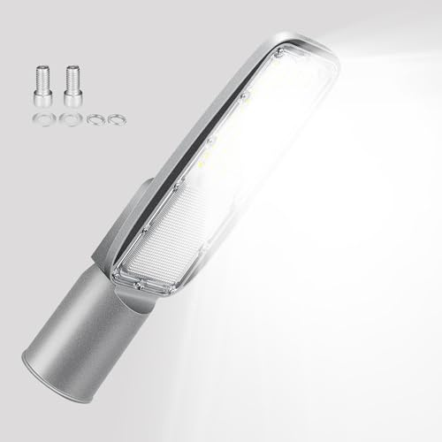 RIGIDON LED-parkeringsbelysning, 30W 2426 LM LED-strålkastare för utomhusbruk, gatubelysning för kommersiellt område, vattentäta säkerhetsbelysningar för garage, trädgård, gårdsplan, 6000K