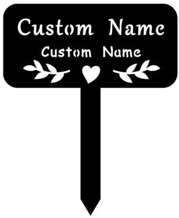East-hai-buy Personalisiertes Gedenkbaumschild mit Pfahl, Personalisierter Baum Metall Gartenmarkierer, Baum Gartenschild Plakettenmarkierer Metall Namensschild Color1,24 * 30cm