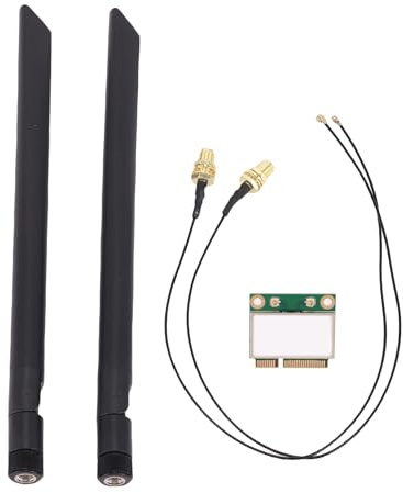 Denash Tarjeta WiFi para Computadora Portátil WiFi 6, 5.3, Adaptador de Red PCIe de Doble Banda de 1800Mbps con Antena de 8dbi, para 10/11,