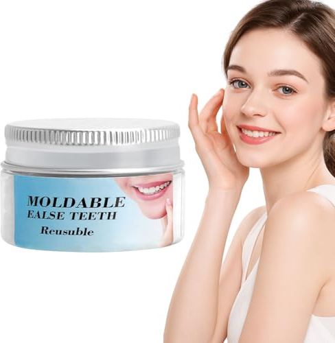 XRVRILE Kit Riparazione Dentale Temporanea 30g con Perle Termoplastiche – Chiudere Spazio tra i Denti DIY, Riempimento Dentale Provvisorio Estetico, Materiale Modellabile