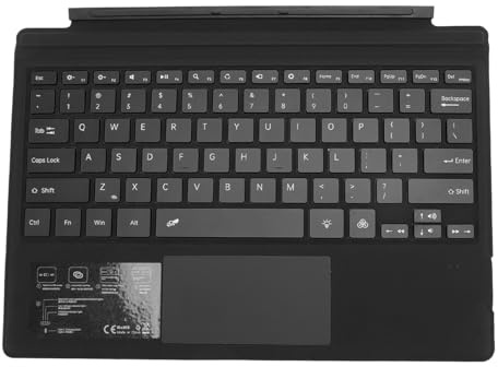 HWGING Clavier de Tablette sans Fil, 5.0, Clavier Magnétique Multi-touchpad, Augmente l'efficacité de la Musique pour Pro 3 4 5 6 7 (Noire)