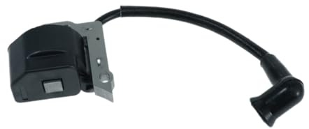 Lurrose Bobina de Encendido para Motor de Cortacésped PVC Negro | Arranque Rápido, Convierte Baja Tensión en Alta, Fácil de Instalar y Sustituir