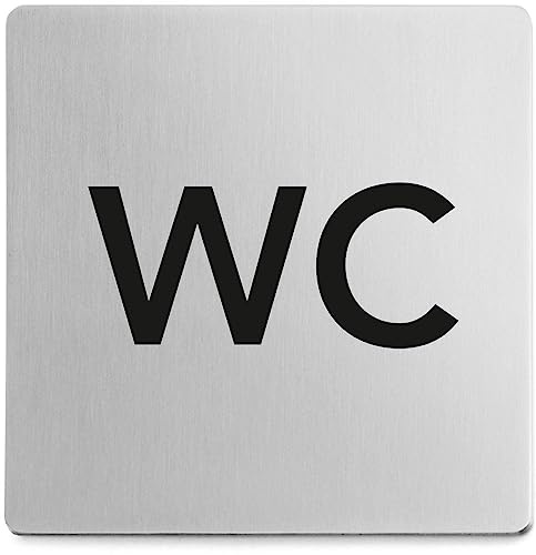 ZACK 50715 INDICI Hinweisschild WC, Edelstahl matt