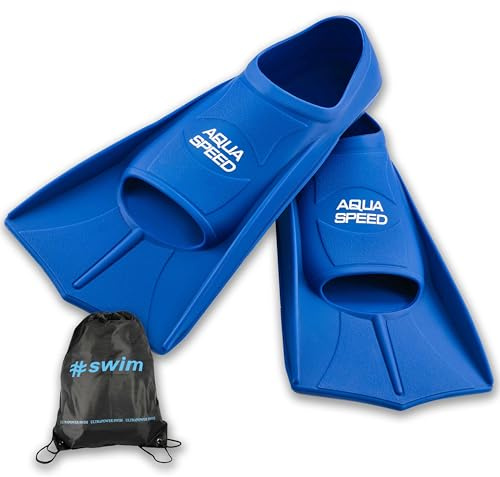 Aqua Speed Kurze Schwimmflossen für Erwachsene und Kinder I HIGH TECH | weiche Trainingsflossen I leichte Kurzflossen I Training Flossen I Trainingsschwimmflossen I Schwimmen I Schwimmtraining