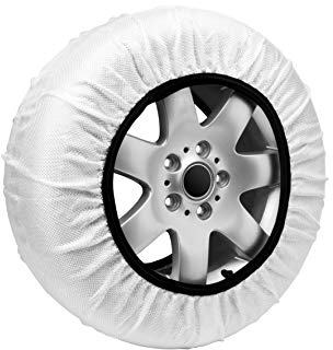 ISSE Juego de 2 Cadenas de Nieve Textiles para Coche Super, Talla 58