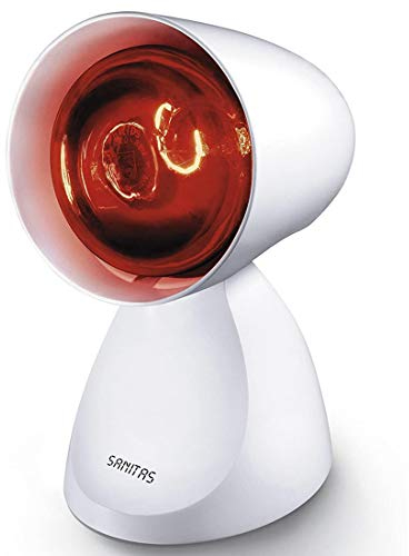 Sanitas SIL06 Infrared Heat Lamp Warm, soothing infrared light, Helps ease muscle aches & joint stiffness, Speed recovery, Improve complexion, With 5 angles of inclination - White - Pack of 1