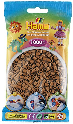 Hama Pärlpåse | Ca 1000 Midi Fuse-Pärlor | Mosaikdekoration Konst & Hantverk för Kreativa Barn Från 5 år | Nougat