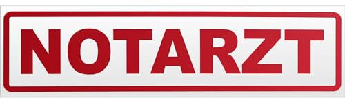 Kiwistar Magnetschild Notarzt - 30cm Rot - reflektierend - magnetisch für Auto PKW Kfz - wiederverwendbares Hinweisschild aus Magnetfolie - für Fahrzeug, Truck