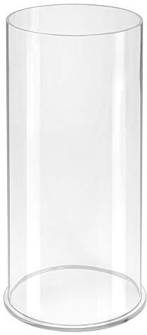 Zeigis - Runde Acrylglassäule Ø 150mm, Höhe 300mm, transparent | Warenschütte und Verkaufsdisplay am POS, Sammelbox für Schätzspiele, glasklares Acrylglas, UV-beständig