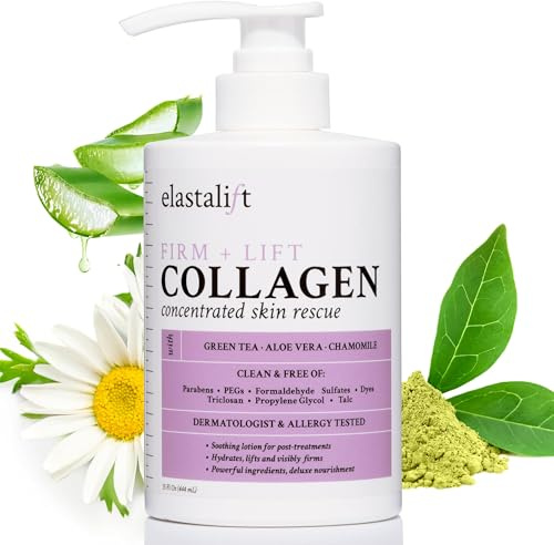 Elastalift Collagen Cream Skin Care Face Lotion & Body Lotion | Fragrance Free Skin Tightening Cream Collagen Firming Lotion Body Moisturizer For Crepey Skin, Stretch Marks, & Cellulite, 15 Fl Oz