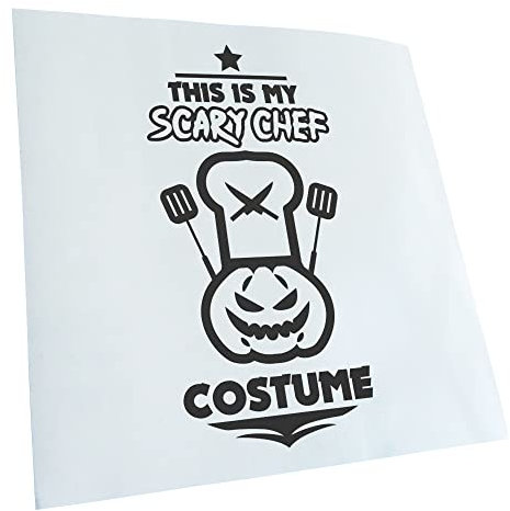 Kiwistar - Autoaufkleber - Dunkelgrau - 24x12cm - this is my scary chef costume Sticker - Heckscheibe Auto Aufkleber wetterfest für Kfz LKW Mofa Truck - Sticker außen selbstklebend Tuning Zubehör für