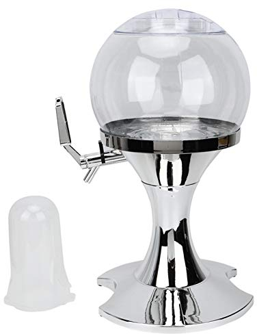 Dispensador de cerveza, dispensador de cerveza con forma esférica plateada de 3,5 l, herramienta dispensadora de bebidas, accesorios para bares y clubes