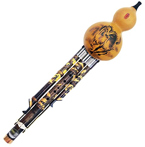 Talent, Kürbisflöte Zu Spielen Professionell Spielende Kürbisflöte Für Anfänger Piccolo-Musikinstrument Bandkürbis-Flöteninstrument (Color : Brown, S : B-Flat)