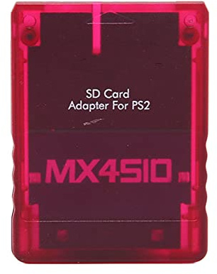 Adaptador de Tarjeta de Memoria de Repuesto para - Lector de Almacenamiento para Consola de Juegos sin Tarjeta SD (Rojo Transparente)