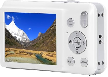 8K-Digitalkamera, 2,7-Zoll-68-MP-IPS-Vlogging-Selfie-Dual-Screen-Kamera mit 16-fachem Digitalzoom, 20 Integrierten Schönheitsfiltern, 750-mAh-WLAN-Digitalvideokamera für Vlogging