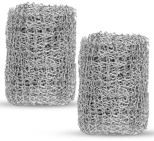 2 bolas de alambre de acero inoxidable duraderas para eliminar incrustaciones de cal, evitan pelos de hervidor, ayuda a prevenir la acumulación de cal, reduce el pelaje y prolonga la vida útil del