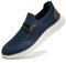CAIQDM Zapatos cómodos Antideslizantes para Hombres Zapatos Casuales para Caminar Casuales Retro Moda Ligera y Transpirable de Jogging Moda Azul 40 EU
