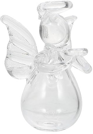 TOPBATHY Glas Mini Engel Ornament Transparent DIY Anhänger Für Haus Büro Garten Dekoration Schreibtisch Requisit