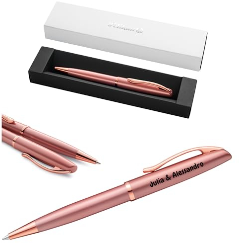 Pelikan Jazz® Noble Elegance K36 Kugelschreiber mit Gravur Geschenketui - einzigartige Stifte mit Namen - personalisierte Geschenke - Kugelschreiber personalisiert (Pink Rose)