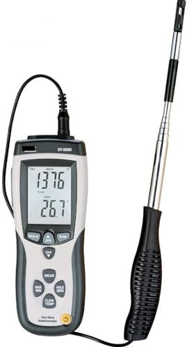 DT-8880, anémomètre numérique à fil chaud, testeur de vitesse du vent de tuyau, testeur de vitesse du vent de type sensible, testeur numérique de vitesse et de direction du vent