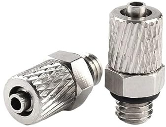 5 uds Mini Micro conector de tubería neumática manguera 3mm 4mm 5mm 6mm rosca macho M3 M4 M5 M6 cobre recto/codo conector rápido(Hose OD 4mm - M3,PC)