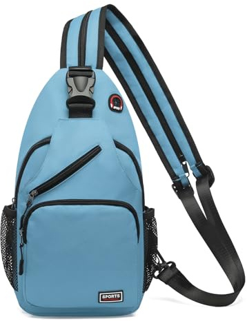 SUIKIHUM Convertible Sling Bags for Women Men, Lightweight Crossbody Backpack Daypack Fit for 7.9 Tablet for Casual Travel Sport Hiking (Blue)