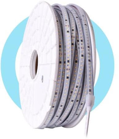 B·LED BARCELONA LED - Tira LED 220V - 950W (6000xSMD2835) 12mm - IP67 - Rollo 50 metros - Corte cada 10cm - Blanco Frío